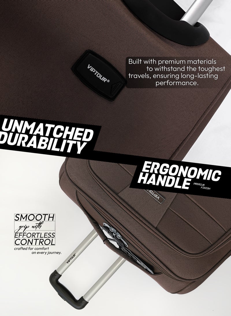 فيبتور مجموعة أمتعة من 4 قطع، حقيبة عربة متينة بعجلتين، قفل رقمي ومقبض تلسكوبي ثلاثي المراحل - Image 3