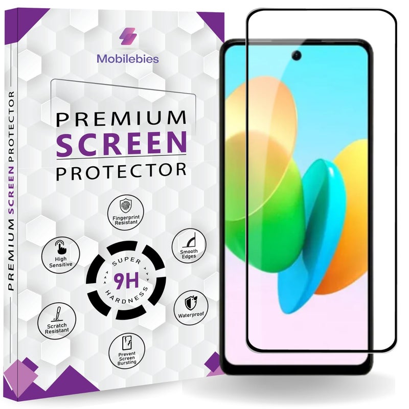 Mobilebies Premium Tempered Glass Screen Protector Guard For Tecno Spark 30 5G (6.67 Inch, Pack of 1) | Edge to Edge Coverage With Easy to installation kit - Image 1