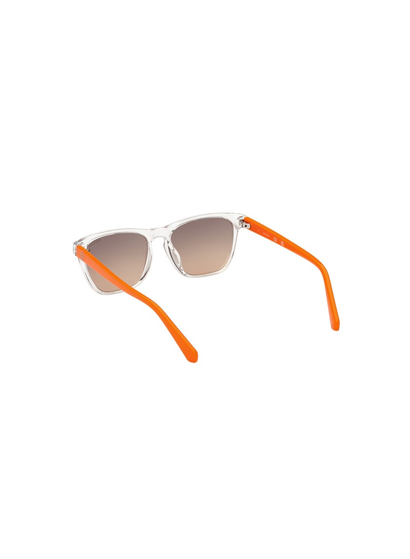 GUESS Boys UV Protection Square Shape Sunglasses - GU0012926F49 - Lens Size: 49 Mm - Crystal - Image 3