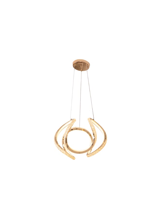 بيست باور ثريا LED أكريليك حديثة 6632، شكل لولبي، 3 مستويات إضاءة، 50 واط، ارتفاع قابل للتعديل 90 سم - إضاءة أنيقة لغرف المعيشة، غرف الطعام، وغرف النوم - Image 2