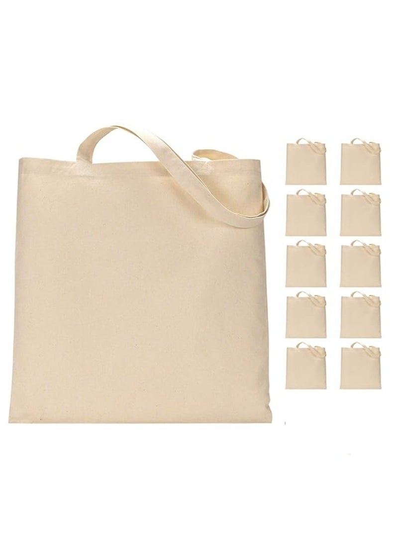 فيتاشيلي حقيبة حمل قطنية اقتصادية، حقائب قماشية خفيفة الوزن وقابلة لإعادة الاستخدام لتسوق البقالة، مناسبة للأعمال اليدوية والإعلان والترويج وحزمة هدايا مكونة من 20 قطعة - Image 1