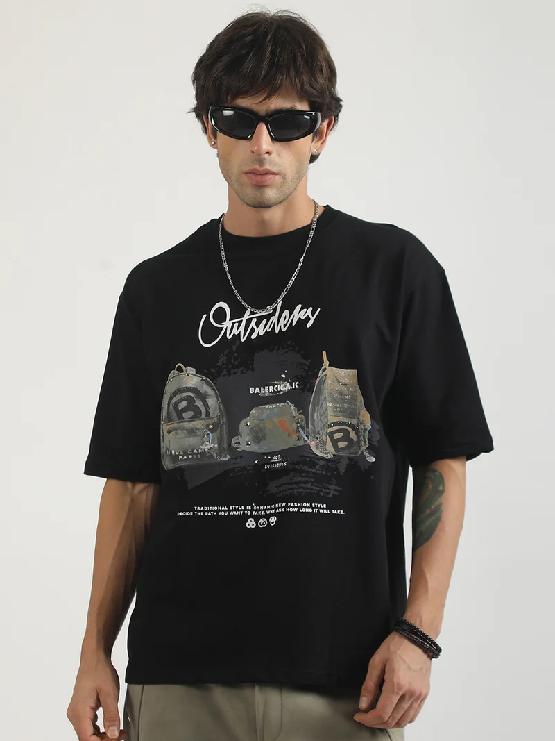 مانياك Maniac Mens Floral Line Art Green Embroidery Half Slevee Linen Shirt