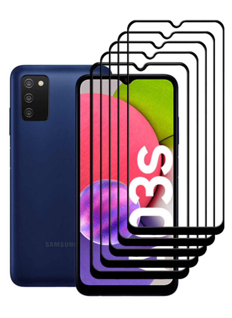 ACLIX 5 Pieces Antistatic ESD Dustproof Premium Quality High Definition Tempered Glass Screen Protector Designed For Samsung Galaxy A03s - Image 1