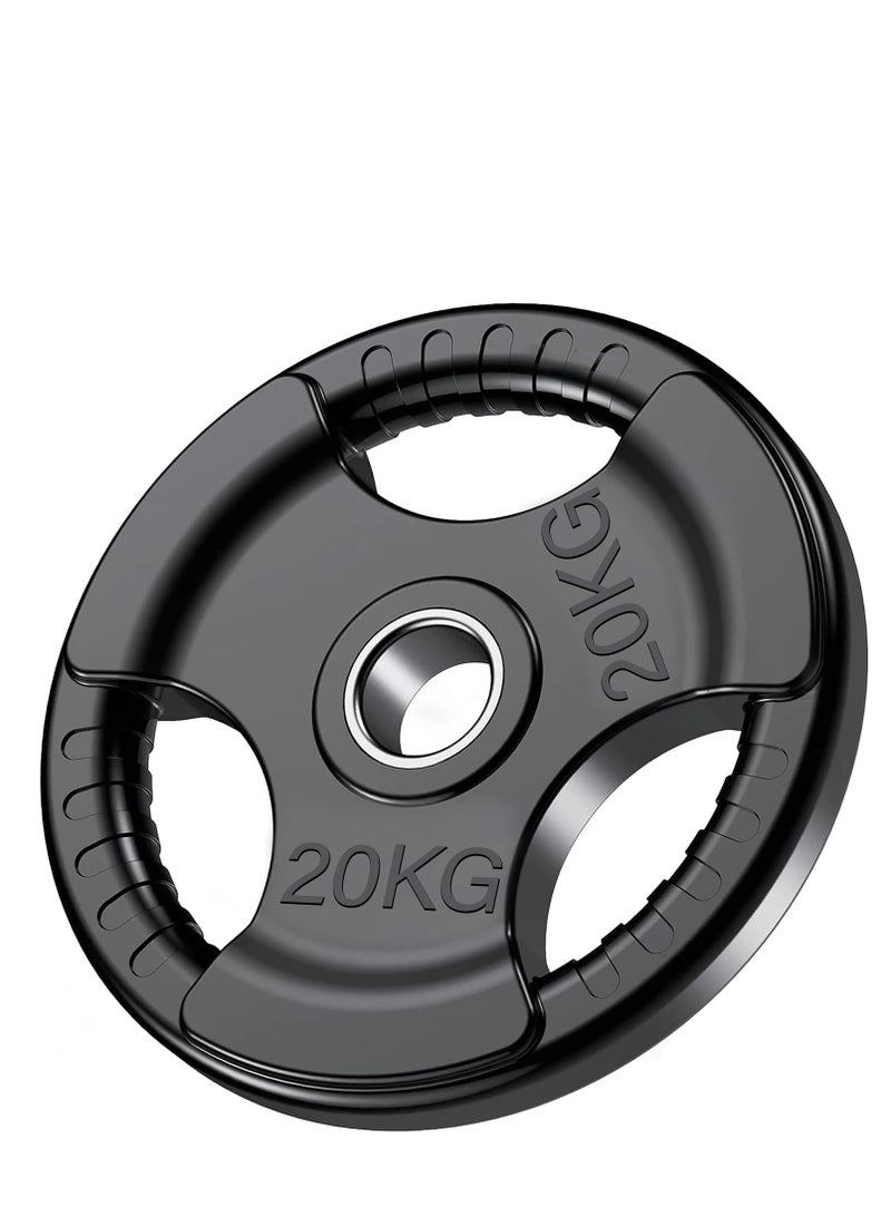 Sky Land صفيحة وزن أولمبية للياقة البدنية بتشطيب مطاطي | قرص وزن باربل لرفع الأثقال وتدريب القوة، 20 كجم - Image 1