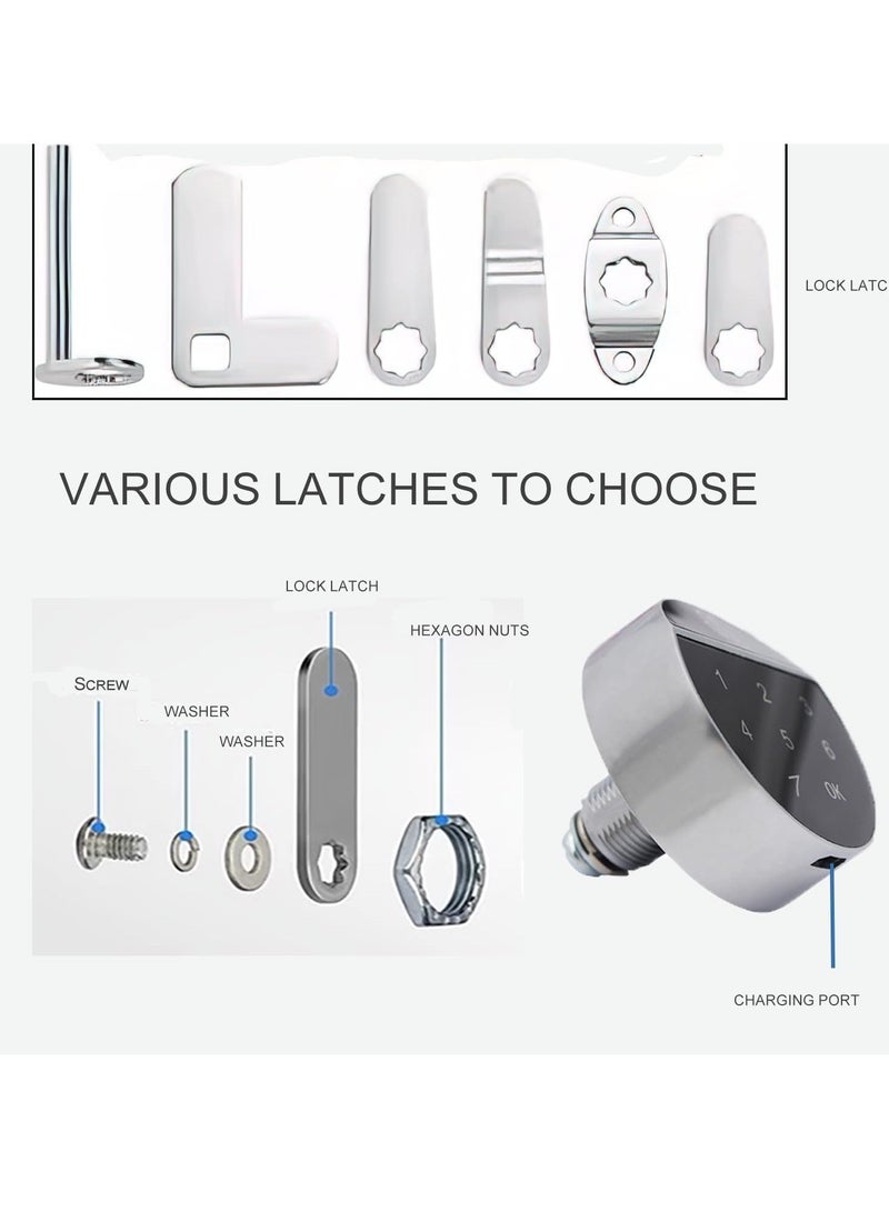 Cabinet Coded Lock, Electronic Digital Lock Mechanical Keyless Drawer Lock Touch Screen Password Lock for Cabinet Mailbox File Sauna Drawer School Lockers DIY Wooden Furniture Privacy Lock - Image 4