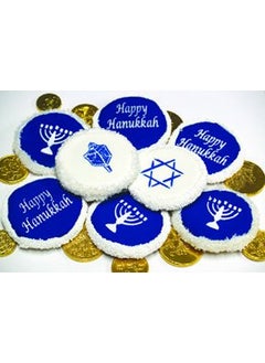 Designer Stencils Designer Stencils C183 Jewish Symbols Cookie and Cupcake Stencils (Dreidel, Star of David, Menorah), Beige/semi-transparent  - Image 2