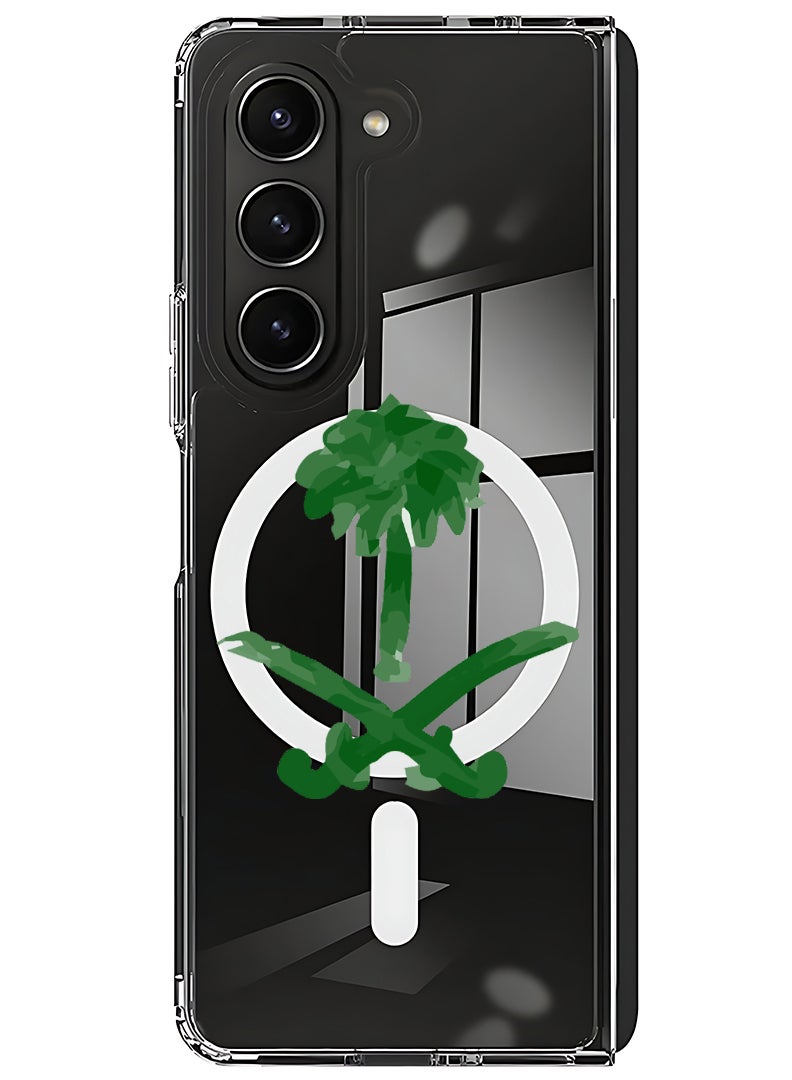 Theodor Magnetic Case for Samsung Galaxy Z Fold 6 Compatible with MagSafe Wireless Charging, Shockproof Phone Bumper Cover KSA symbol - Image 1