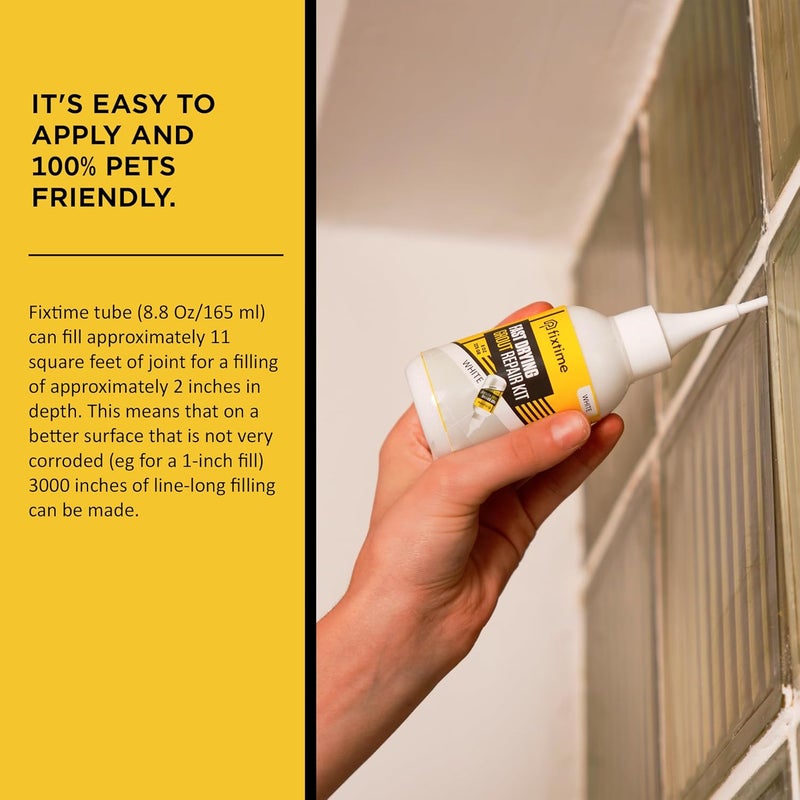 FIXTIME Tile Grout Repair Kit, White Grout Filler Tube 8 oz, Grout Repair Renews, Fast Drying Repait Kit, Grout Sealer for Floor Tile - Spatula Included (2xWhite) - Image 3