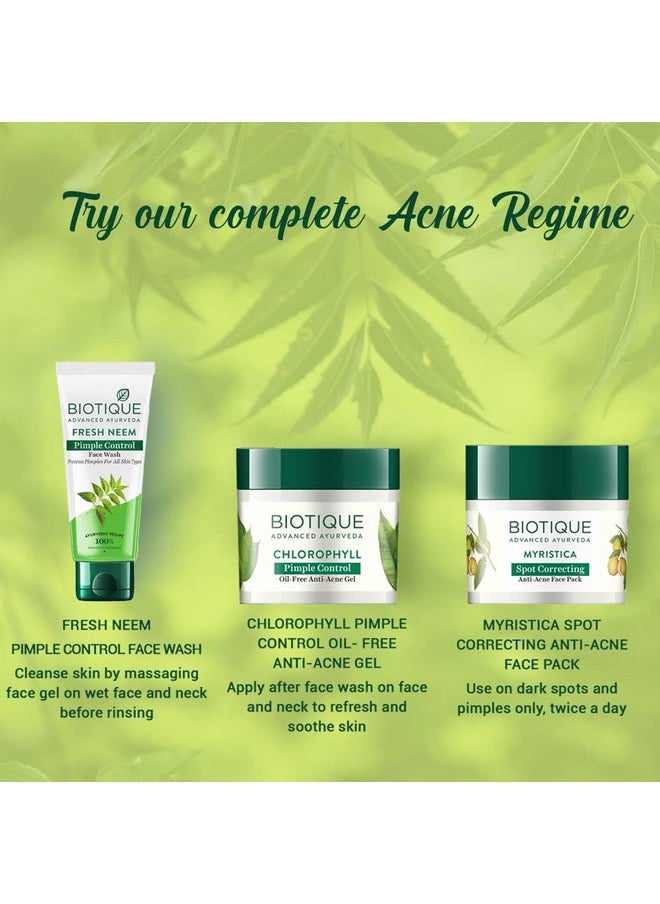 Biotique Fresh Neem Pimple Control Face Wash| Ayurvedic And Organically Pure| Prevents Pimples |100% Botanical Extracts| Suitable For All Skin Types | 150Ml  - Image 4