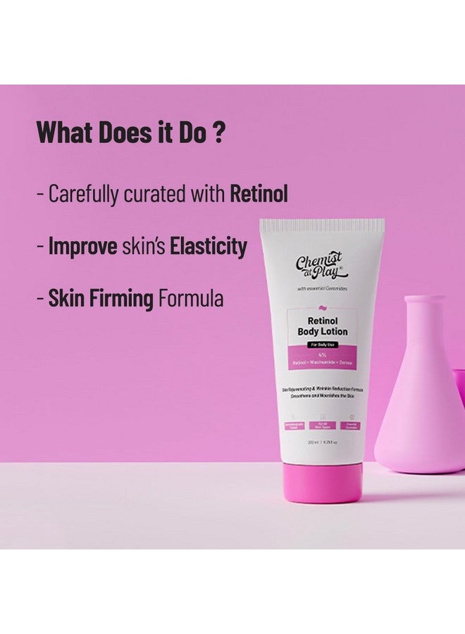 كيميست_أت_بلاي لوشن الجسم المضاد للشيخوخة مع 4% ريتينول ونياسيناميد وزيميا | لوشن تفتيح البشرة للبشرة الجافة والدهنية | يحارب علامات الشيخوخة المرئية | يغذي البشرة 200 مل (عبوة من قطعتين) - Image 2