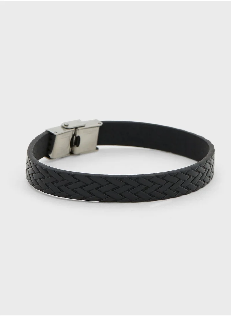 Seventy Five Braided Faux Leather Bracelet