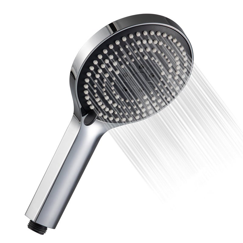OFFO Handheld Shower Head, 6-Mode High Pressure Handheld Sprayer High Flow Large Powerful Boosting Handheld Showerhead for Low Water Pressure, Chrome Finish - Image 1