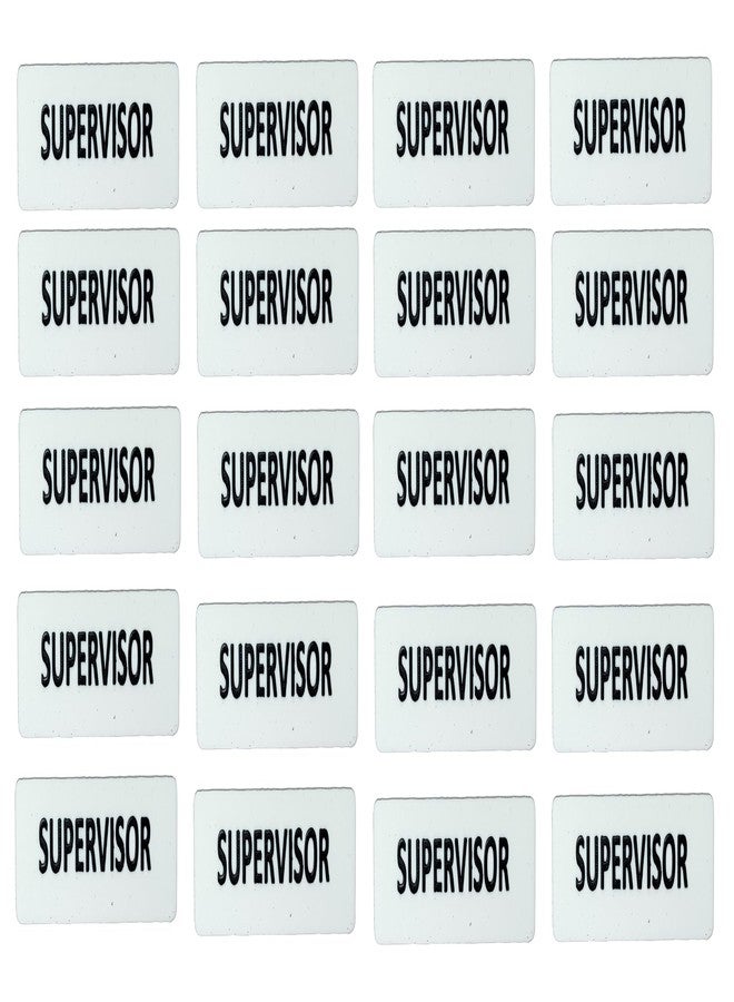 موريل شارة مشرف فصل موريل، دبوس خلفي من الأكريليك الأبيض، للاستخدام في المدارس، وفصول الكليات، وموظفي المكاتب، وشارة الاسم، يمكنك تخصيص المجموعة | عبوة من 20 قطعة | - Image 2