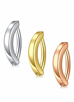 SYOSI 3 Pcs Belly Button Rings for Women Men Surgical Stainless Steel 14G Belly Navel Ring Piercing  - Image 1