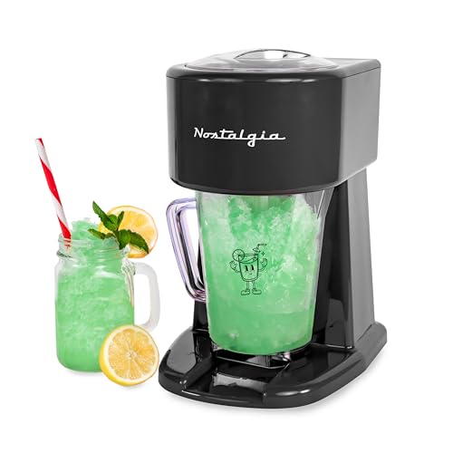 Nostalgia Retro 40-Ounce Frozen Beverage Station - Slushie Machine and Ice Shaver with Automatic Mixing for Soda, Cocktails and Margaritas - Easy & Safe Use - Black - Image 1