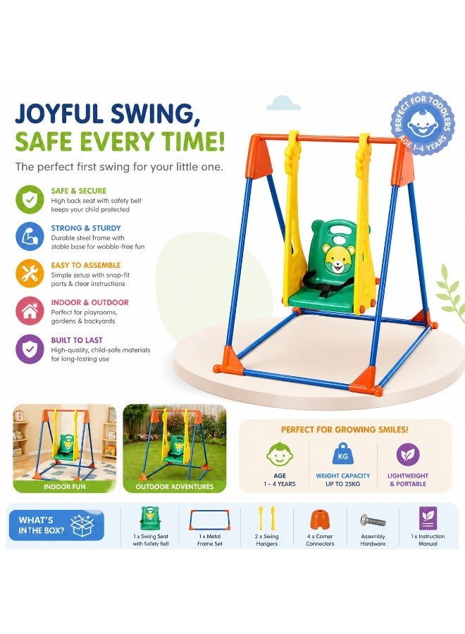 Funz Baby Swing Toddler Outdoor Indoor Swing Set with Safety Seat Swing set for Kids - Image 1