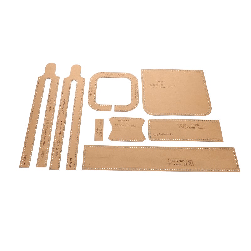 1 Set Handbag Pattern Kraft Paper Templates for DIY Leather Crafting Bag Making Patterns for Handmade Briefcase Men for Work and Casual Use - Image 5