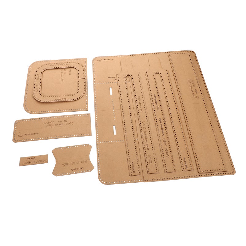1 Set Handbag Pattern Kraft Paper Templates for DIY Leather Crafting Bag Making Patterns for Handmade Briefcase Men for Work and Casual Use - Image 1