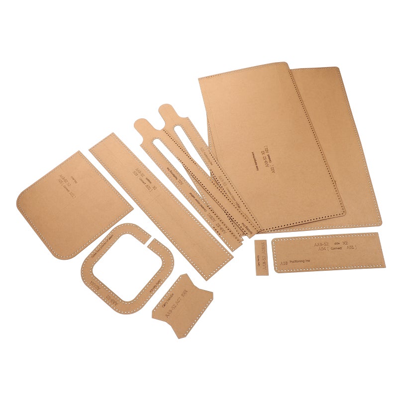 1 Set Handbag Pattern Kraft Paper Templates for DIY Leather Crafting Bag Making Patterns for Handmade Briefcase Men for Work and Casual Use - Image 3