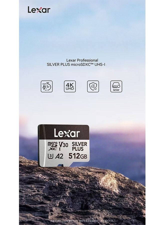 Lexar Industrial 512GB LEXAR SILVER PLUS Memory Card Up To 205MB/S Read Speed, Up To 150MB/S Write Speed Compatible With Home Surveillance Cameras, Action Cameras, Tablets, Dash Cams And More - Image 4