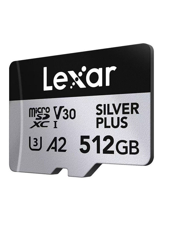 Lexar Industrial 512GB LEXAR SILVER PLUS Memory Card Up To 205MB/S Read Speed, Up To 150MB/S Write Speed Compatible With Home Surveillance Cameras, Action Cameras, Tablets, Dash Cams And More - Image 2