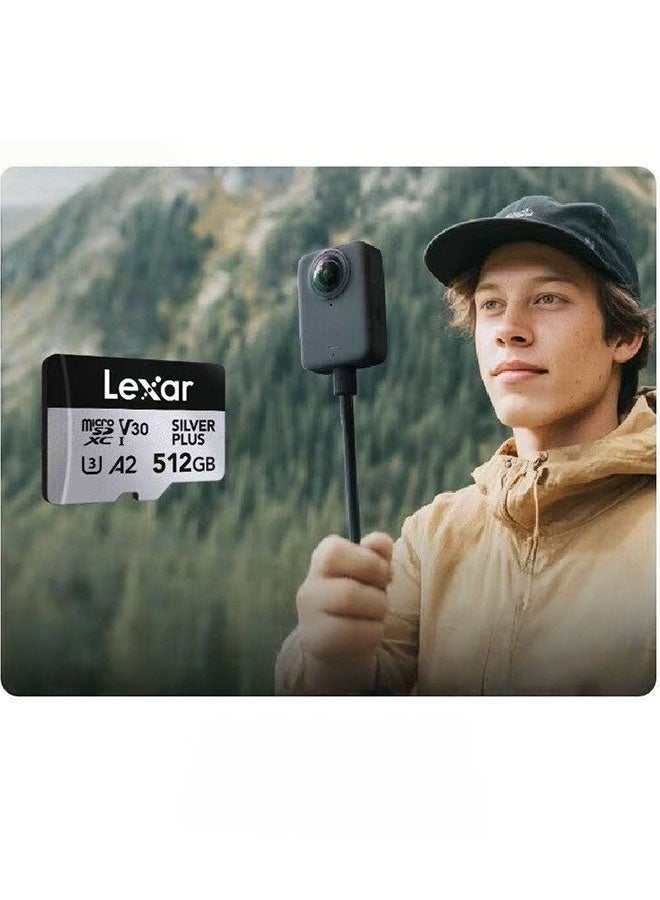 Lexar Industrial 512GB LEXAR SILVER PLUS Memory Card Up To 205MB/S Read Speed, Up To 150MB/S Write Speed Compatible With Home Surveillance Cameras, Action Cameras, Tablets, Dash Cams And More - Image 3