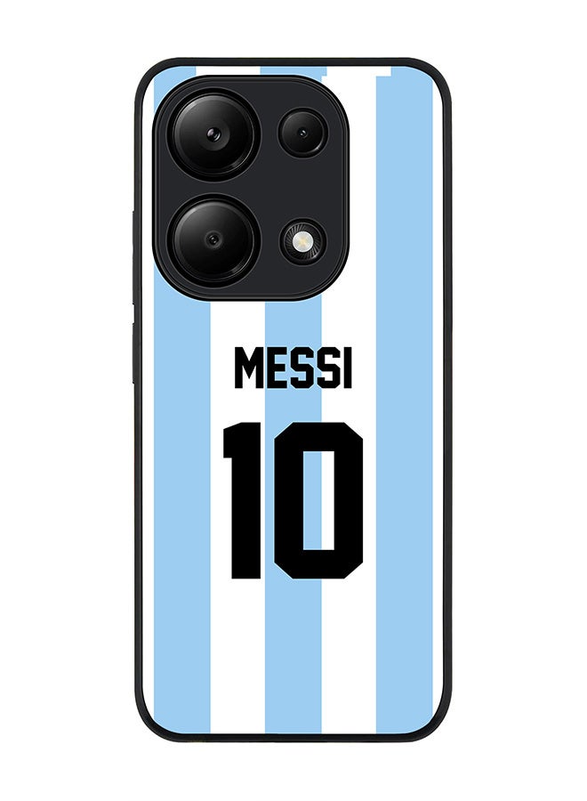 Stylizedd Rugged Black Edge Case for Xiaomi Redmi Note 13 Pro 4G / Xiaomi Poco M6 Pro 4G Case Cover- Football Team - Argentina, Player Name - Messi - Image 1