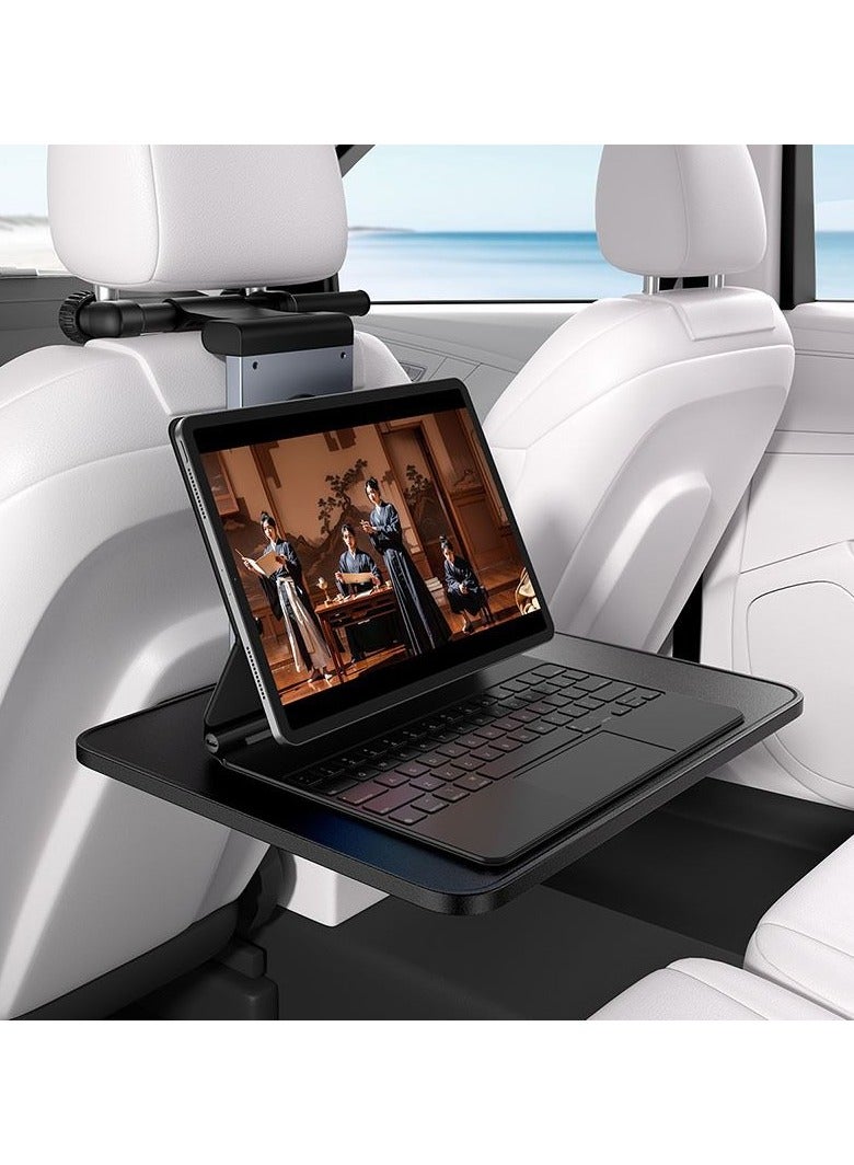 Baseus MagPro Series Versatile Car Mount for Backseat Headrest - Foldable Laptop Desk, 360° Rotatable Phone Holder, Adjustable Height, Tool-Free Installation - Black  - Image 3