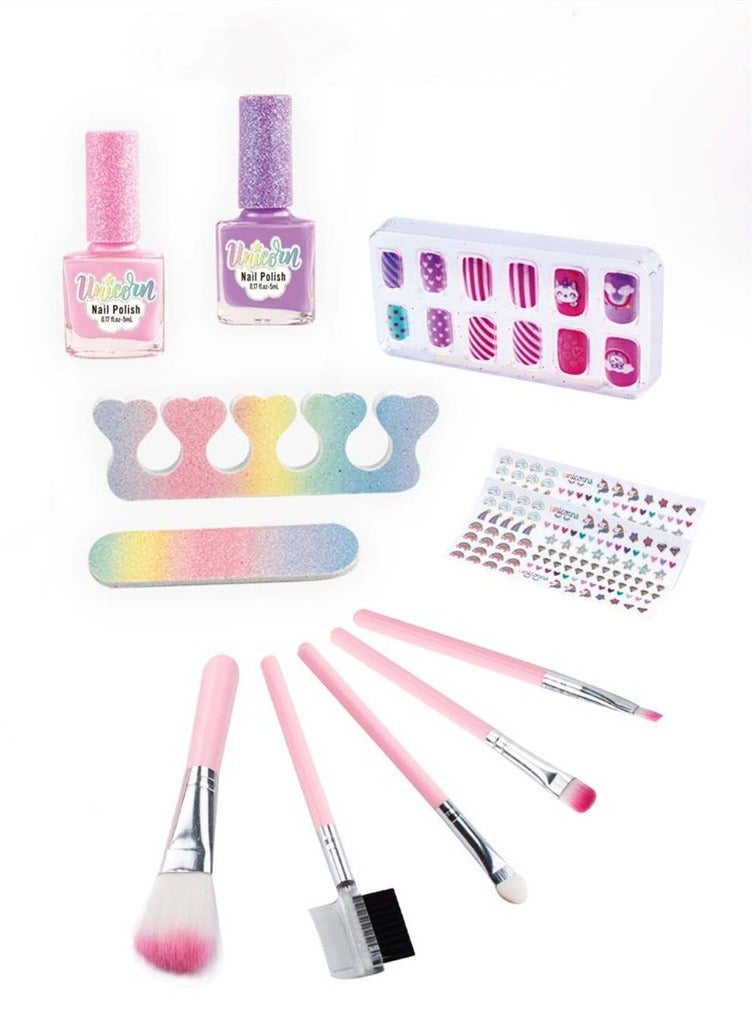 Children's Makeup A Full Set Of Eyeshadow Cosmetics Toys Manicure Dress-up Princess Home - Image 4