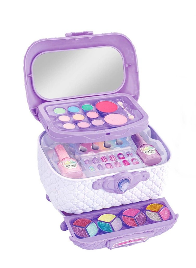 Children's Makeup A Full Set Of Eyeshadow Cosmetics Toys Manicure Dress-up Princess Home - Image 1