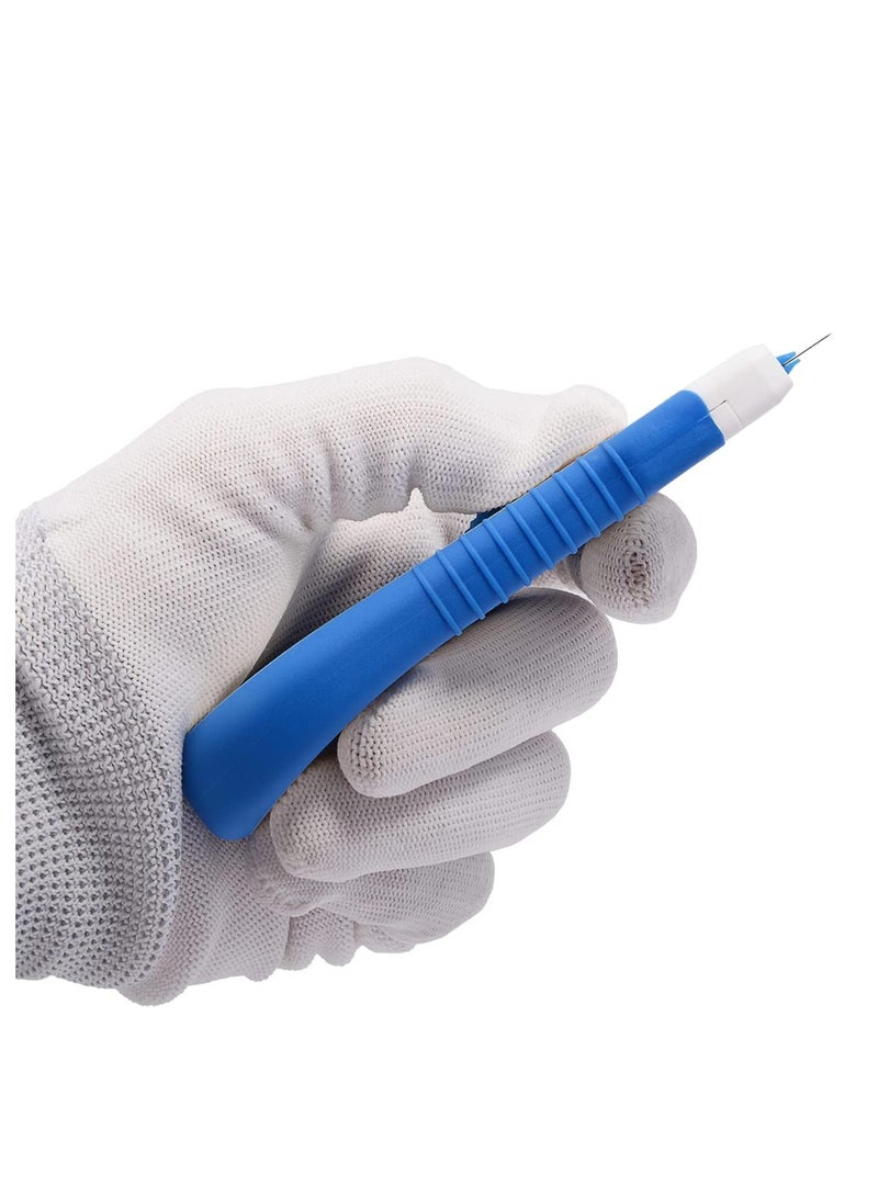 SYOSI Ceramic Scraper, KASTWAVE Ceramic Scraper Car Sticker Remover Glass Stove Top Razor Scraper Label,Glue,Paint,Adhesive Remover Tool + 10pcs Stainless Steel Razor Blades (Blue) - Image 4