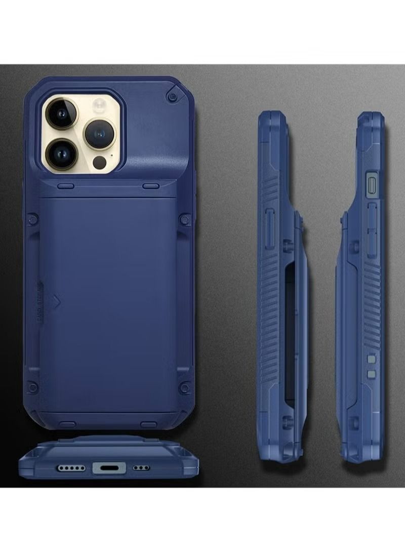 iPhone 14 Pro Case Cover with wallet Slider Credit Card Holder Slot [3-4 cards] Kickstand and Cmaera Len Protector Anti-scratch Anti-fingerprint Full Body Back Cover Phone Accessories - Image 4