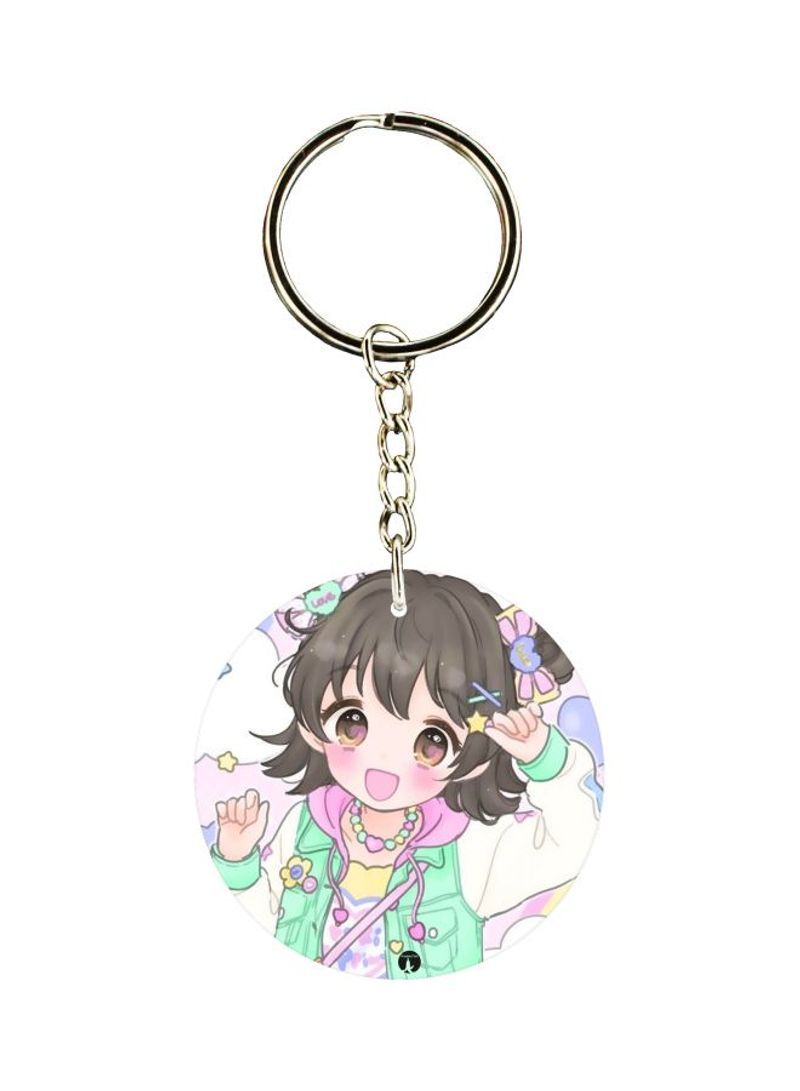 RKN Cartoon Printed Double Sided Keychain