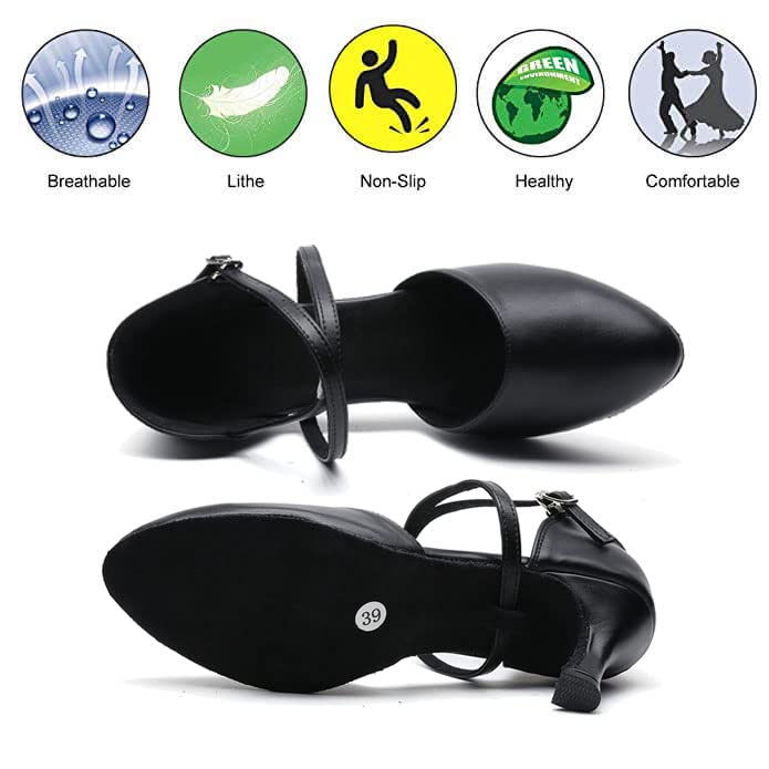 MSMAX Ballroom Dance Shoes Wedding Heels Character Pumps for Women 8 M US Women - Image 3