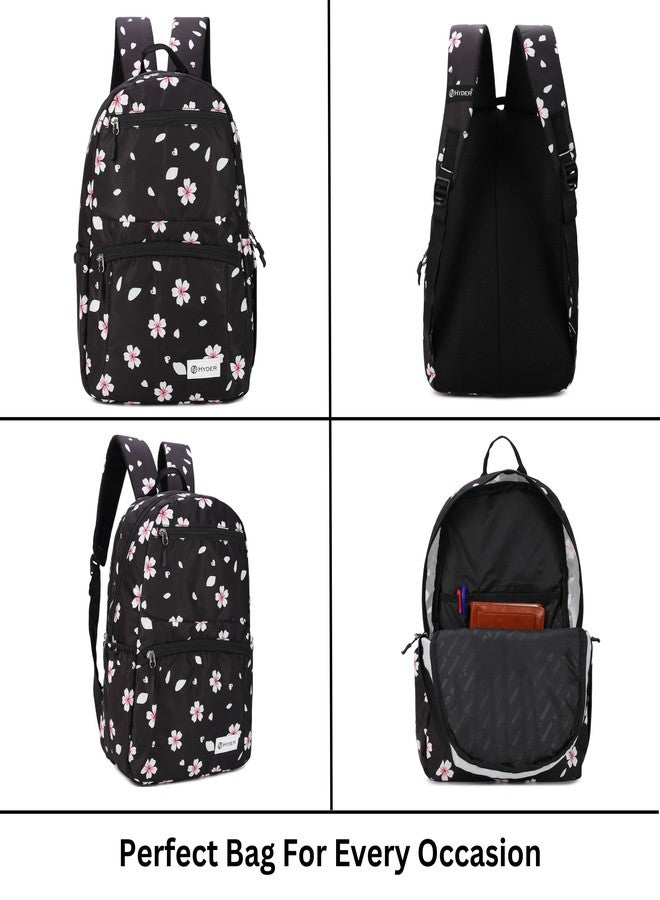 HYDER Daisy 25L Cute & Stylish College Bag for Girls | Padded Laptop Compartment | School, College, Office, Travel & Tuition Bag for Women | Durable Backpack (Black) - Image 3
