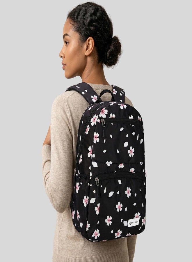 HYDER Daisy 25L Cute & Stylish College Bag for Girls | Padded Laptop Compartment | School, College, Office, Travel & Tuition Bag for Women | Durable Backpack (Black) - Image 2