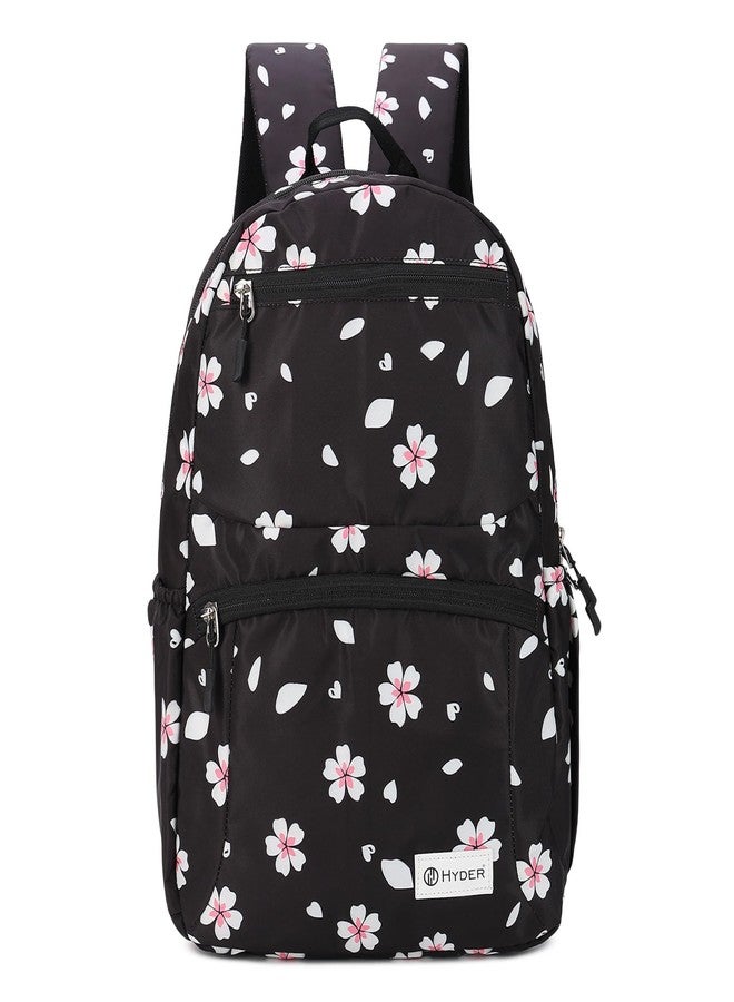 HYDER Daisy 25L Cute & Stylish College Bag for Girls | Padded Laptop Compartment | School, College, Office, Travel & Tuition Bag for Women | Durable Backpack (Black) - Image 1