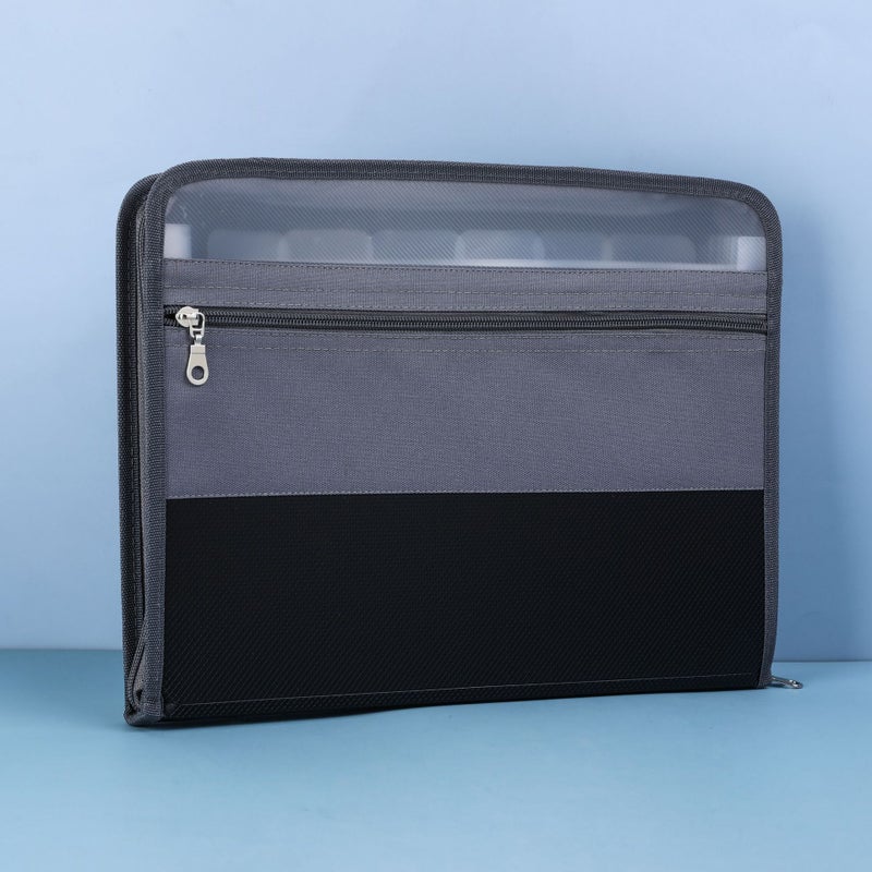 A4 Organ Bag Folder 13 Double Zipper Large Capacity Student Examination Paper Classification Storage Bag Multi-Function File Bag - Image 1