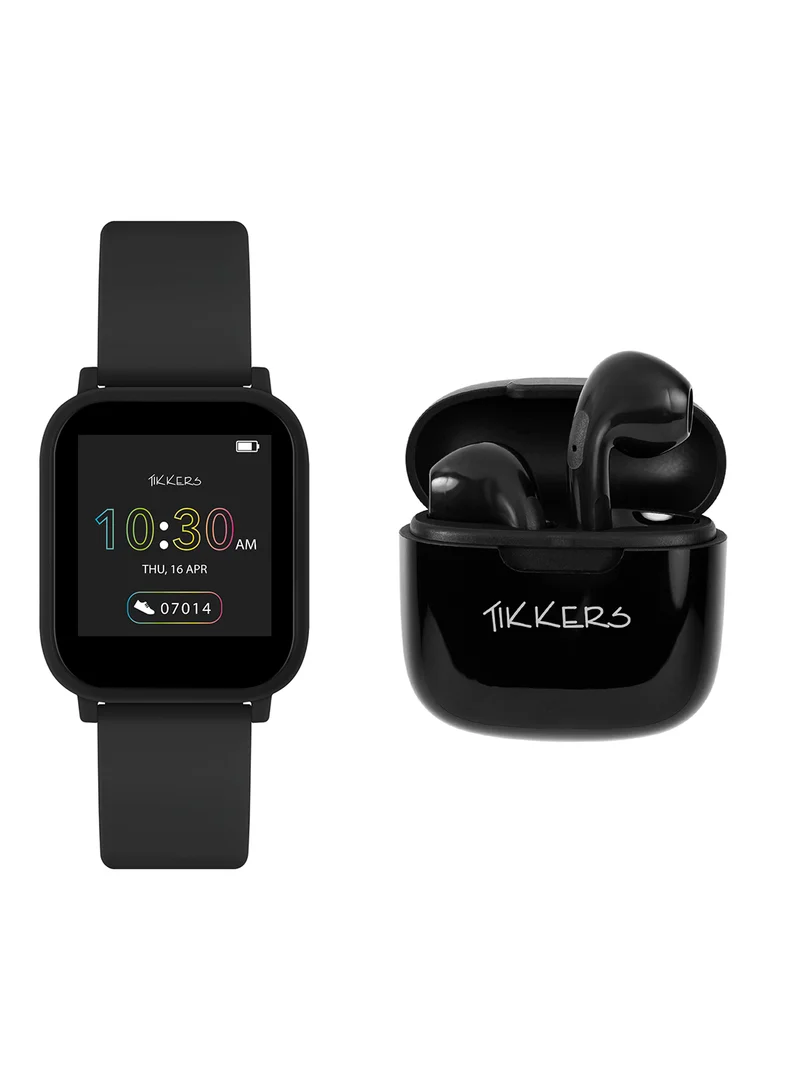 Tikkers Digital Square Shape Silicone Wrist Watch TKS10-0002-SETARG - 36 Mm