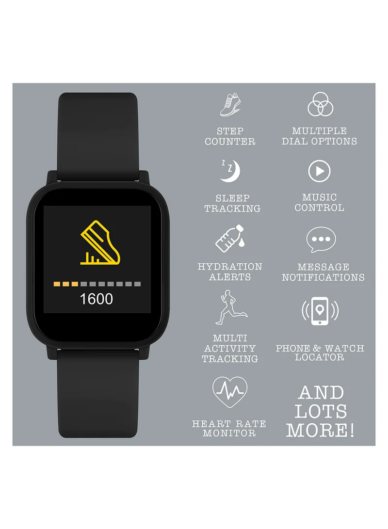 Tikkers Digital Square Shape Silicone Wrist Watch TKS10-0002-SETARG - 36 Mm