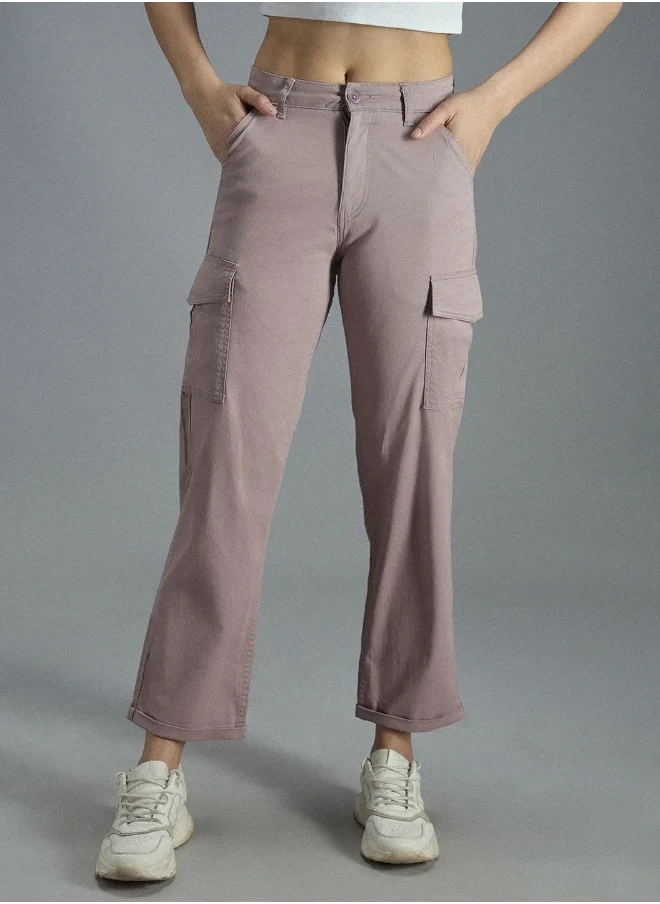 HIGH STAR Women Mauve Trousers