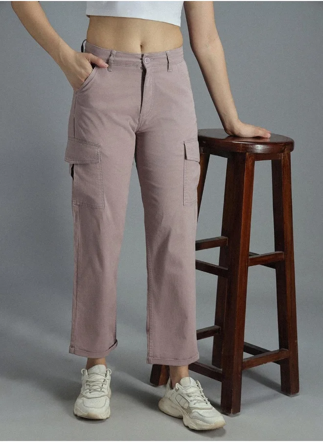 HIGH STAR Women Mauve Trousers