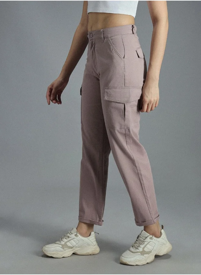 HIGH STAR Women Mauve Trousers