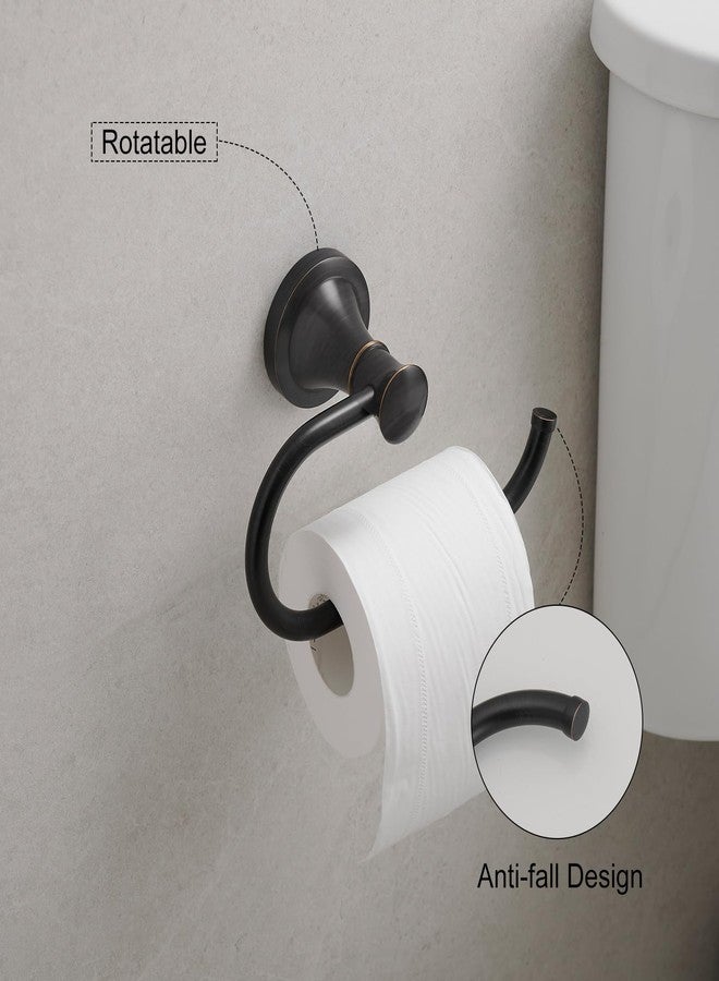 Hoimpro Oil Rubbed Bronze Towel Ring Toilet Paper Holder, Double Bathroom Hardware Set Fixtures Toilet Roll Tissue Holder, Hand Towel Bar Towel Rack Rv Accessories, Sus304 Stainless Steel, Wall Mount - Image 3