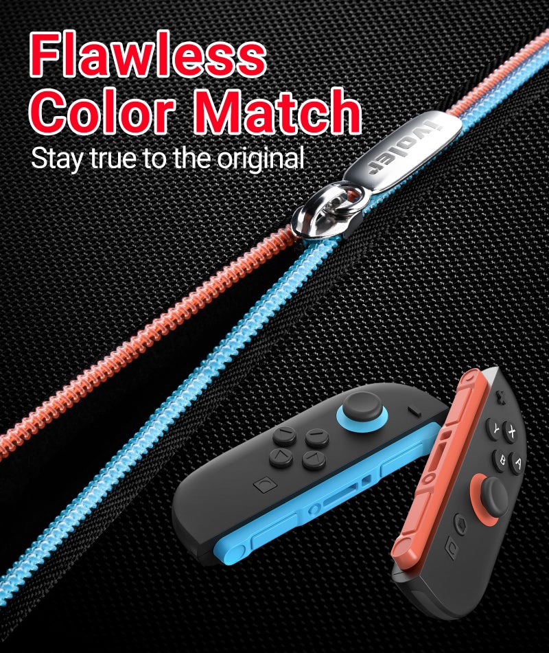 ivoler All-in-One Compact Carrying Case for Nintendo Switch 2(2025),Hard Shell with 2-Pack Screen Protector &2-Set of Thump Grips,Hold 14 Game Cartridges & Includes Strap,Black - Image 2