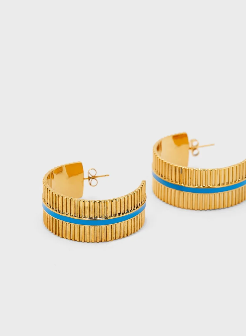 Bholani London weekend Statement hoops gold