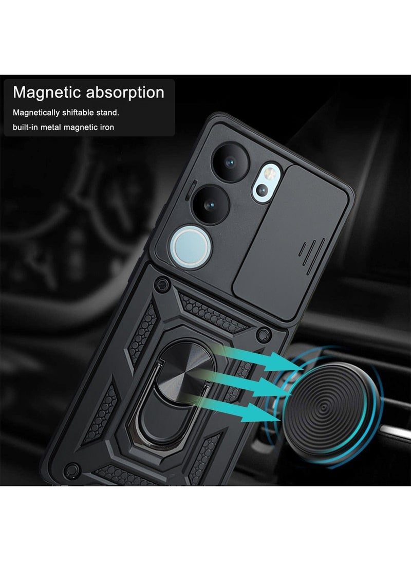 X-level Vivo V29 5g/S17Pro/V29 5g Case Cover Protector with Military Heavy Duty Protective,Phone Holder Kickstand Built Slide Camera Len Protection Anti-scratch Anti-drop Shell Back Cover - Image 5