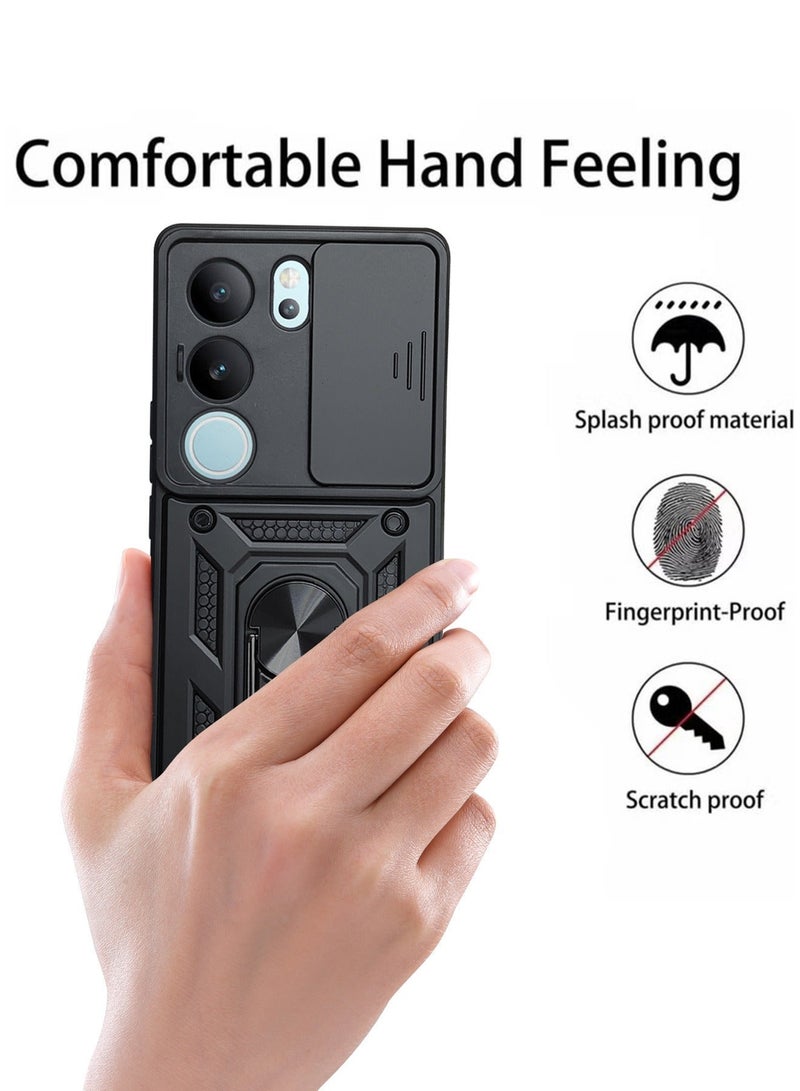 X-level Vivo V29 5g/S17Pro/V29 5g Case Cover Protector with Military Heavy Duty Protective,Phone Holder Kickstand Built Slide Camera Len Protection Anti-scratch Anti-drop Shell Back Cover - Image 3