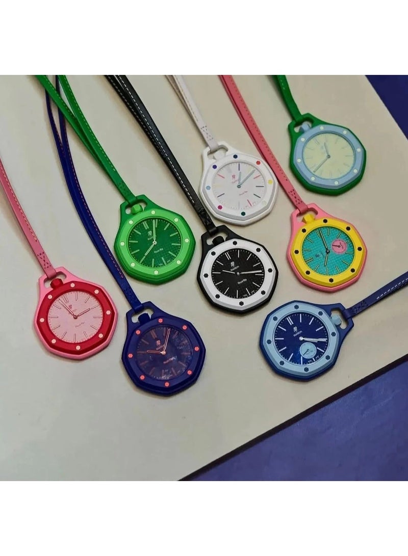 New trendy analog pendant watch, yellow/pink. - Image 4