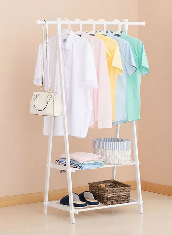 AGD Metal Clothes Organizer Rack White 55*42*160cm - Image 1